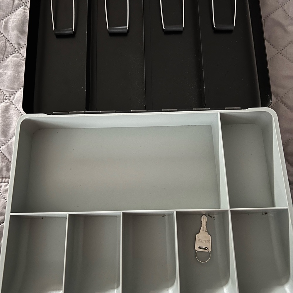 Sentrysafe 0.2 Cu. Ft. Money Safe Deluxe Cash Box, Black